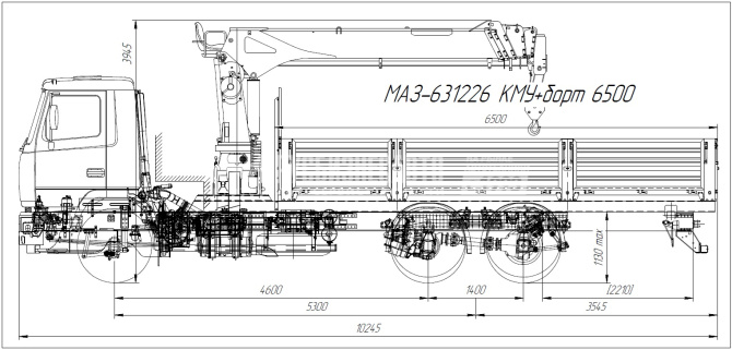 Купить КМУ МАЗ 631226-585-042 (Евро-5) + SOOSAN SCS746L верх.упр. + борт сталь 6,5м. в компании Русбизнесавто - изображение 1